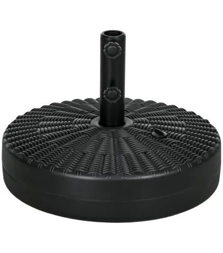 Soporte para Parasol Rellenable de Agua 22 kg y Arena 29 kg para Poste de Sombrilla de Ø38/48 mm Ø51x36 cm