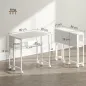 Escritorio Plegable con Ruedas Balda y Bolsillo de Almacenaje Ideal para Espacios Pequeños 80x50x75 cm Blanco