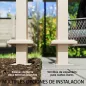 Pérgola de Pared de Jardín 3x3 m con Techo Retráctil Protección UPF30+ Drenaje Cenador de Jardín para Exterior Beige