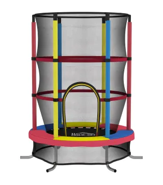 Cama Elástica Infantil Ø160 cm Trampolín para Niños de 3-6 Años con Red de Seguridad Patas en Forma de L Multicolor