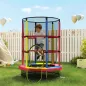 HOMCOM Cama Elástica Infantil Ø160 cm Trampolín para Niños de 3-6 Años con Red de Seguridad Patas en Forma de L Multicolor