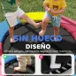 Cama Elástica Infantil Ø160 cm Trampolín para Niños de 3-6 Años con Red de Seguridad Patas en Forma de L Multicolor
