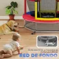 Cama Elástica Infantil Ø160 cm Trampolín para Niños de 3-6 Años con Red de Seguridad Patas en Forma de L Multicolor