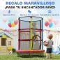 Cama Elástica Infantil Ø160 cm Trampolín para Niños de 3-6 Años con Red de Seguridad Patas en Forma de L Multicolor