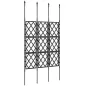 Enrejado de Jardín Plegable Soporte para Plantas Trepadoras con Montaje DIY y Marco de Acero 85x197 cm Negro Enrejado de Jardín Plegable Soporte para Plantas Trepadoras con Montaje DIY y Marco de Acero 85x197 cm Negro