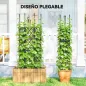 Enrejado de Jardín Plegable Soporte para Plantas Trepadoras con Montaje DIY y Marco de Acero 85x197 cm Negro