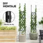 Enrejado de Jardín Plegable Soporte para Plantas Trepadoras con Montaje DIY y Marco de Acero 85x197 cm Negro
