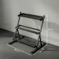 Soporte para Mancuernas de 3 Niveles Estante de Pesas de Acero con Barras Ajustables para Gimnasio Casa Carga 200 kg