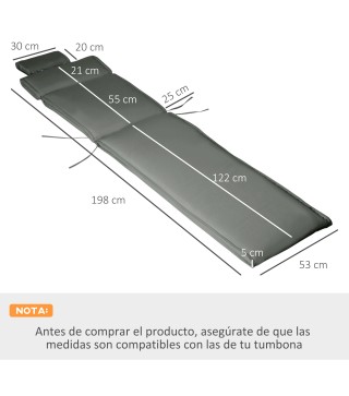 Cojín para Tumbona de Exterior
