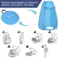 Tienda de Ducha Pop Up con Protección UV Techo Impermeable y Asa para Camping Playa 100x100x185 cm Azul