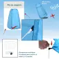 Tienda de Ducha Pop Up con Protección UV Techo Impermeable y Asa para Camping Playa 100x100x185 cm Azul