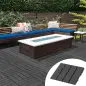 Set de 9 Baldosas Cuadradas de 30x30 cm con Área de 0,81 m² Losetas Sistema de Clic para Balcón Terraza Jardín Negro
