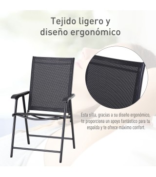 Conjunto de 2 Sillas Plegables