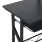 Mesa de Escritorio Mesa de Estudio con Bandeja de Teclado y Cajón Mesa de Ordenador para Despacho 90x50x100 cm Negro