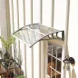 Marquesina para Puertas y Ventanas 100x75 cm con Paneles de Policarbonato Barra de Aluminio Transparente