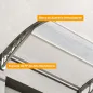 Marquesina para Puertas y Ventanas 100x75 cm con Paneles de Policarbonato Barra de Aluminio Transparente
