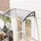 Marquesina para Puertas y Ventanas 110x60 cm con Paneles de Policarbonato Regleta de Aluminio Transparente
