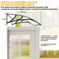Marquesina para Puertas y Ventanas 110x60 cm con Paneles de Policarbonato Regleta de Aluminio Transparente