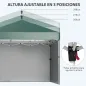 Carpa Plegable Pop-up 3x3 m con 2 Paredes Laterales Anti-UV Altura Ajustable Sacos de Arena y Bolsa de Transporte Verde