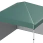 Carpa Plegable Pop-up 3x3 m con 2 Paredes Laterales Anti-UV Altura Ajustable Sacos de Arena y Bolsa de Transporte Verde