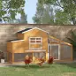 Gallinero de Madera Exterior Jaula para 2-4 Gallinas con Corral de Alambre Techos Asfálticos Nido Bandeja Extraíble y Rampa 200x