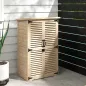 Caseta de Jardín de Madera 75x50x118 cm Armario para Almacenaje de Herramientas con 2 Estantes y 2 Puertas Natural
