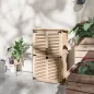 Caseta de Jardín de Madera 75x50x118 cm Armario para Almacenaje de Herramientas con 2 Estantes y 2 Puertas Natural