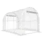 Invernadero de Túnel 3x2x2 m con 2 Puertas Enrollables Estructura de Acero Galvanizado Cubierta PE Anti-UV Transparente Invernadero de Túnel 3x2x2 m con 2 Puertas Enrollables Estructura de Acero Galvanizado Cubierta PE Anti-UV Transparente