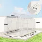 Invernadero de Túnel 3x2x2 m con 2 Puertas Enrollables Estructura de Acero Galvanizado Cubierta PE Anti-UV Transparente Invernadero de Túnel 3x2x2 m con 2 Puertas Enrollables Estructura de Acero Galvanizado Cubierta PE Anti-UV Transparente