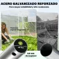 Invernadero de Túnel 3x2x2 m con 2 Puertas Enrollables Estructura de Acero Galvanizado Cubierta PE Anti-UV Transparente Invernadero de Túnel 3x2x2 m con 2 Puertas Enrollables Estructura de Acero Galvanizado Cubierta PE Anti-UV Transparente