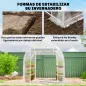 Invernadero de Túnel 3x2x2 m con 2 Puertas Enrollables Estructura de Acero Galvanizado Cubierta PE Anti-UV Transparente Invernadero de Túnel 3x2x2 m con 2 Puertas Enrollables Estructura de Acero Galvanizado Cubierta PE Anti-UV Transparente