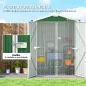Cobertizo de Jardín Exterior 1,1 m² 133x87x178 cm con 2 Puertas Abatibles Techo a Dos Aguas y Guantes Verde