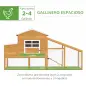 Gallinero de Madera Exterior Jaula para 2-4 Gallinas con Corral de Alambre Techos Asfálticos Nido Bandeja Extraíble y Rampa 200x