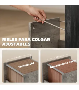 Mesa de Ordenador 120x50 cm Escritorio de Ordenador Industrial con Compartimento y 2 Cajones para Oficina Gris Claro