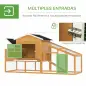 Gallinero de Madera Exterior Jaula para 2-4 Gallinas con Corral de Alambre Techos Asfálticos Nido Bandeja Extraíble y Rampa 200x