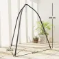 Soporte para Silla Colgante Triangular con Cadena Ajustable Base Estable para Patio Jardín Carga 150 kg Negro