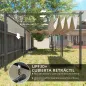 Pérgola de Jardín 4x3 m con Techo Retráctil 3 Laterales Enrollables UPF30+ Cenador de Jardín para Patio Exterior Beige