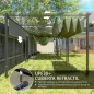 Pérgola de Jardín 4x3 m con Techo Retráctil 3 Laterales Enrollables UPF30+ Cenador de Jardín para Patio Exterior Gris