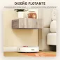 Set de 2 Mesillas de Noche de Pared Mesitas de Noche Flotantes con 1 Cajón para Dormitorio 40x30x15 cm Roble