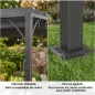 Pérgola de Jardín 3x4 m con Protección UPF 50+ Gazebo con Techo Ajustable Estructura de Aluminio para Exterior Gris