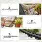 Conjunto de Jardín de 3 Piezas con 2 Sillas Mecedoras Mesa con Encimera de Vidrio y Estructura de Acero para Patio Gris Conjunto de Jardín de 3 Piezas con 2 Sillas Mecedoras Mesa con Encimera de Vidrio y Estructura de Acero para Patio Gris