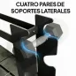 Soporte para Mancuernas de 4 Niveles Estante de Pesas de Acero Resistente para Gimnasio Casa Carga 200 kg 70x21x55 cm