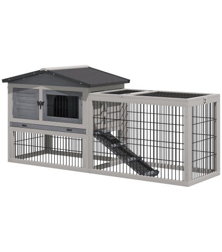 Casa para conejos de madera