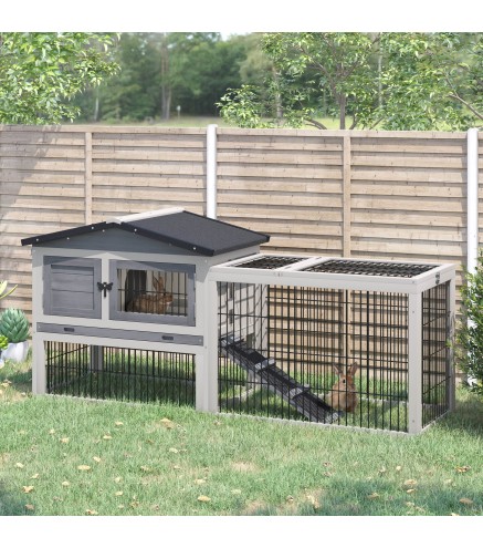 Casa para conejos de madera