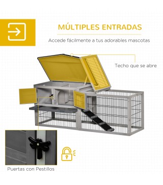 Casa para conejos de madera