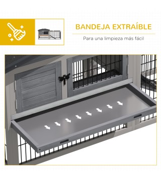 Casa para conejos de madera