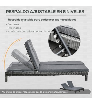 Tumbona de Ratán 2 Plazas