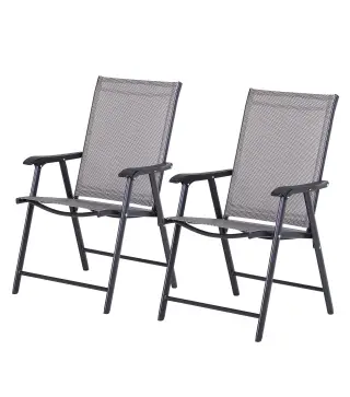 Conjunto de 2 Sillas Plegables