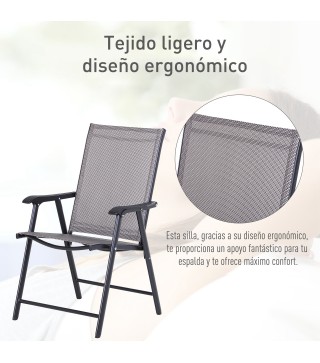 Conjunto de 2 Sillas Plegables