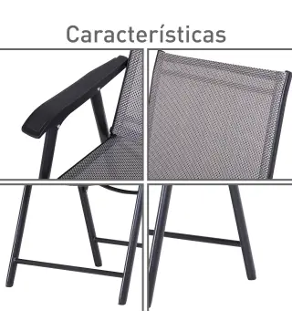 Conjunto de 2 Sillas Plegables